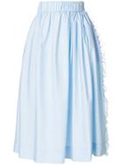 Brognano Elasticated Contrast Stripe Skirt - Blue