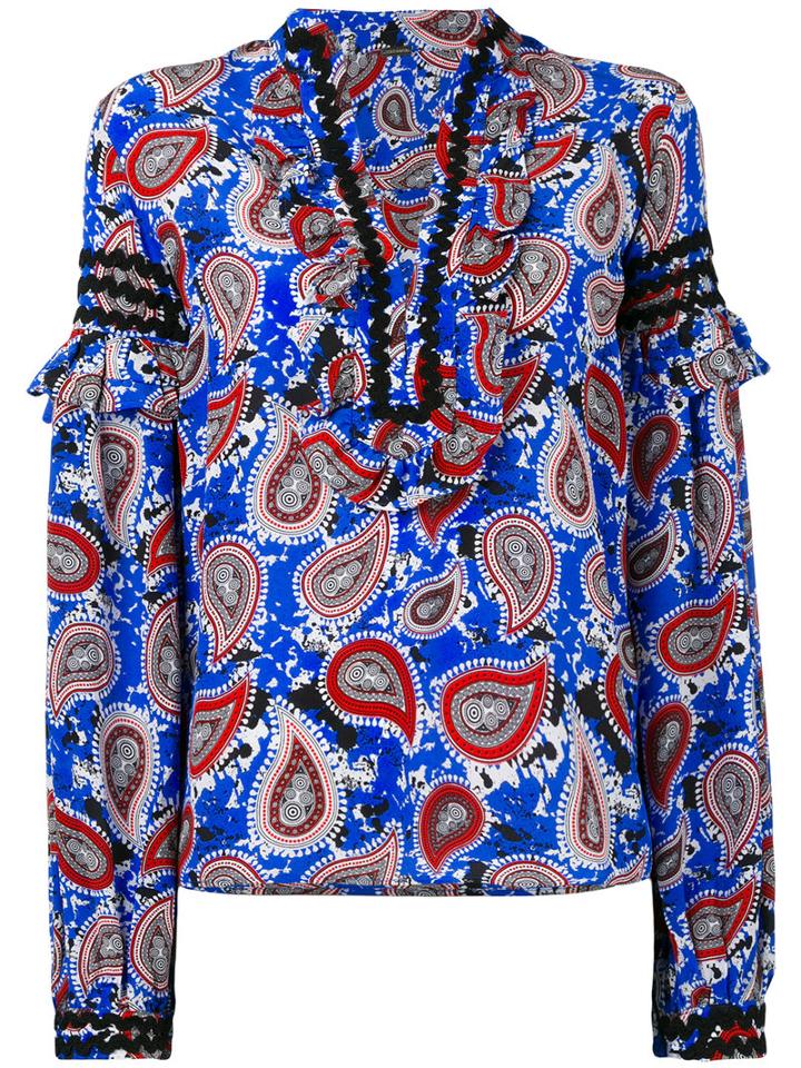 Dodo Bar Or - Paisley Print Shirt - Women - Silk - 44, Blue, Silk
