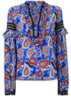 Dodo Bar Or - Paisley Print Shirt - Women - Silk - 44, Blue, Silk
