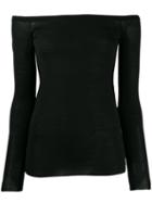 Stella Mccartney Off The Shoulder Fitted Top - Black