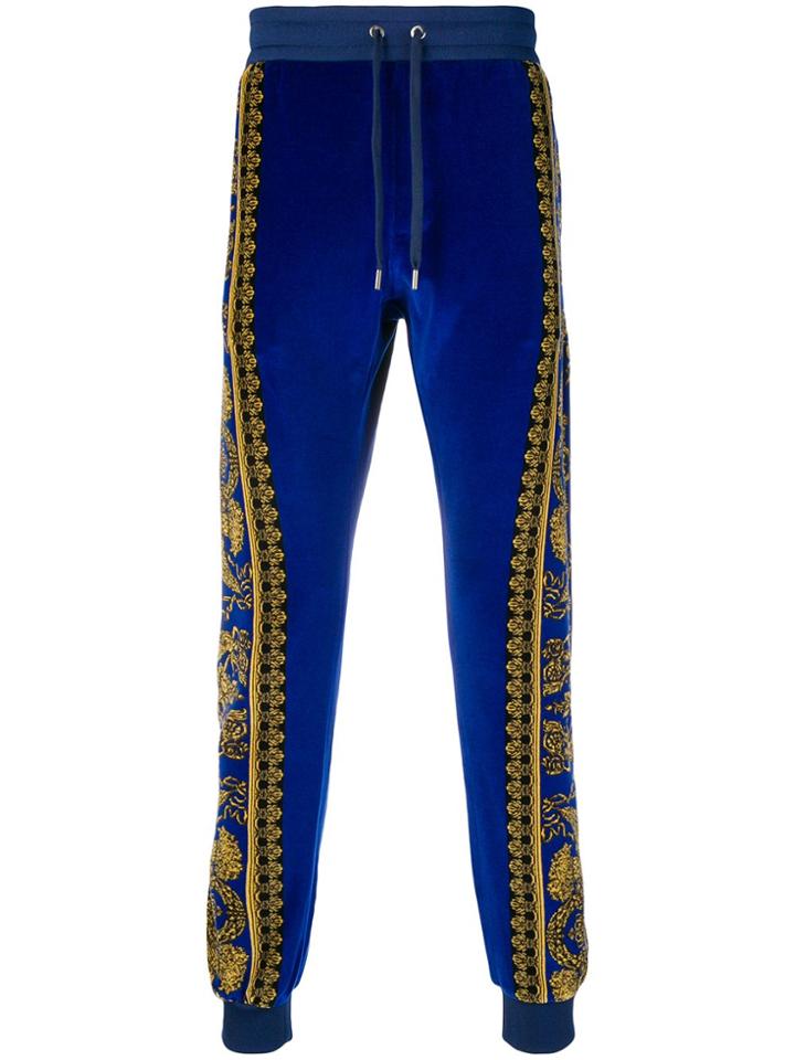 Versace Baroque Track Pants - Blue