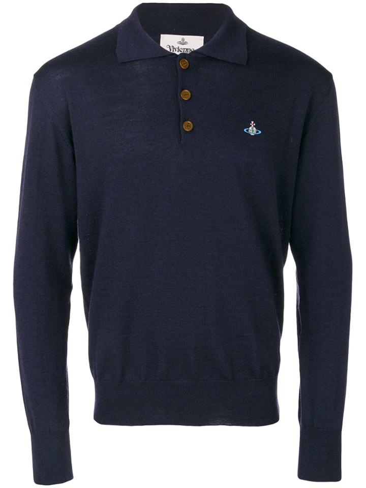 Vivienne Westwood Knit Polo Shirt - Blue