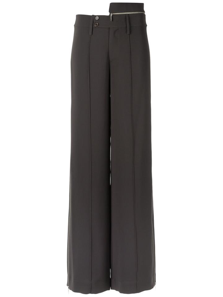 Gloria Coelho - Wide Trousers - Women - Elastodiene/polyamide - 42, Brown, Elastodiene/polyamide