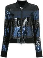 Veronica Beard Sequin Embellished Jacket, Women's, Size: 2, Blue, Sequin/polyester/spandex/elastane