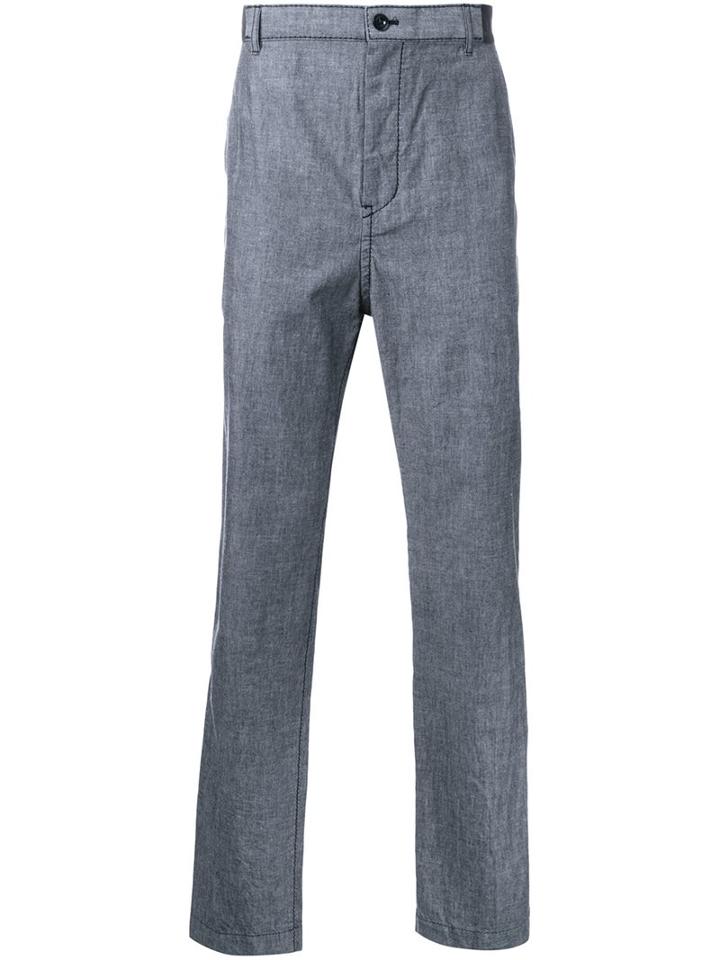 Sacai Straight Leg Trousers, Men's, Size: 2, Grey, Cotton