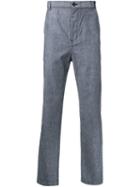 Sacai Straight Leg Trousers, Men's, Size: 2, Grey, Cotton