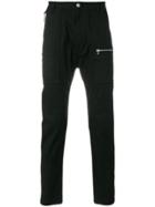Helmut Lang Slim-fit Zipped Pocket Trousers - Black