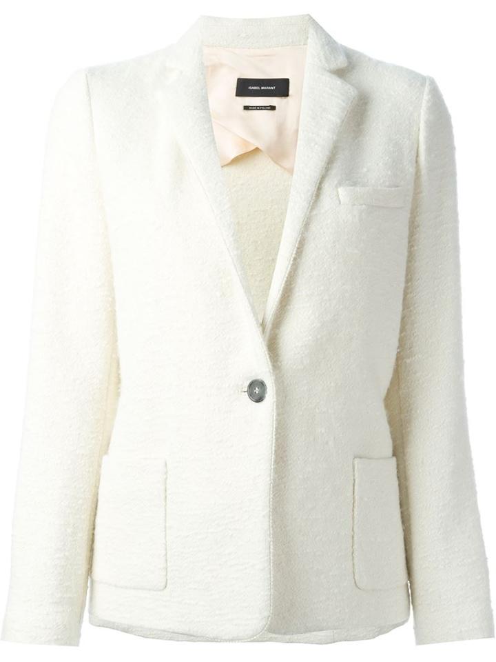 Isabel Marant 'faxon' Blazer, Women's, Size: 38, Nude/neutrals, Cotton/alpaca/silk