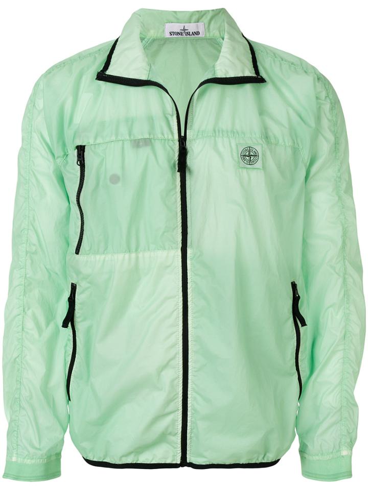 Stone Island Contrast Trim Jacket - Green