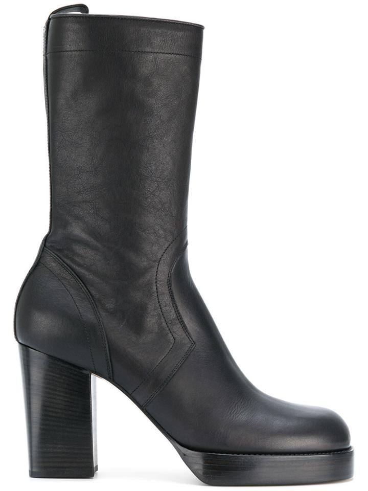 Rick Owens Heeled Platform Boots - Black