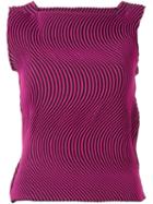 Issey Miyake Wave Pleated Sleeveless Top, Women's, Size: 2, Pink/purple, Polyester
