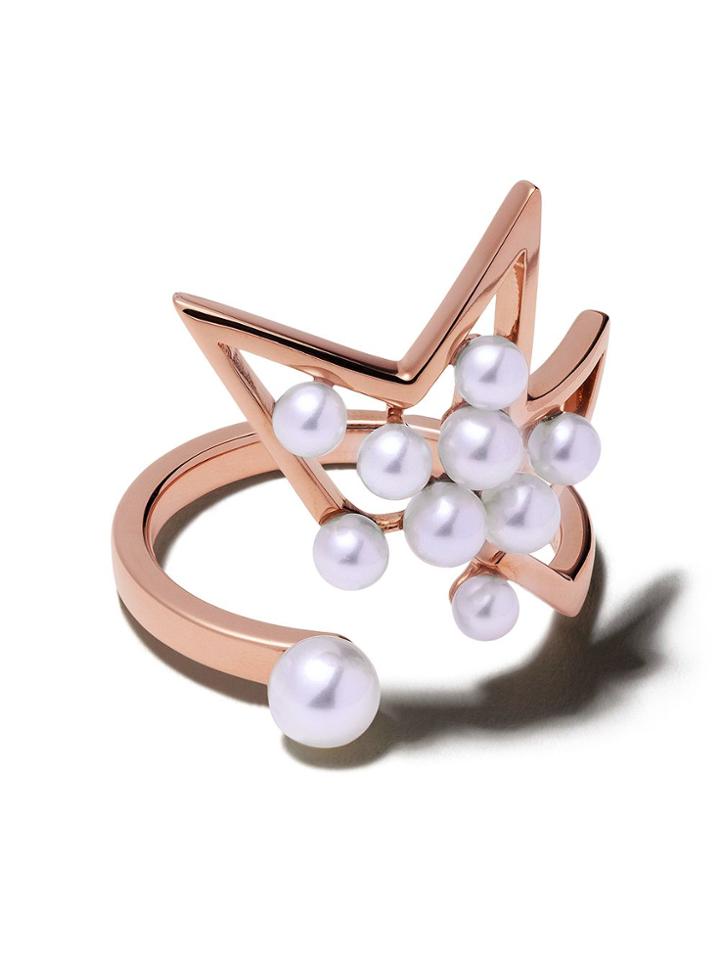 Tasaki 18kt Rose Gold Abstract Star Ring - Sakura Gold