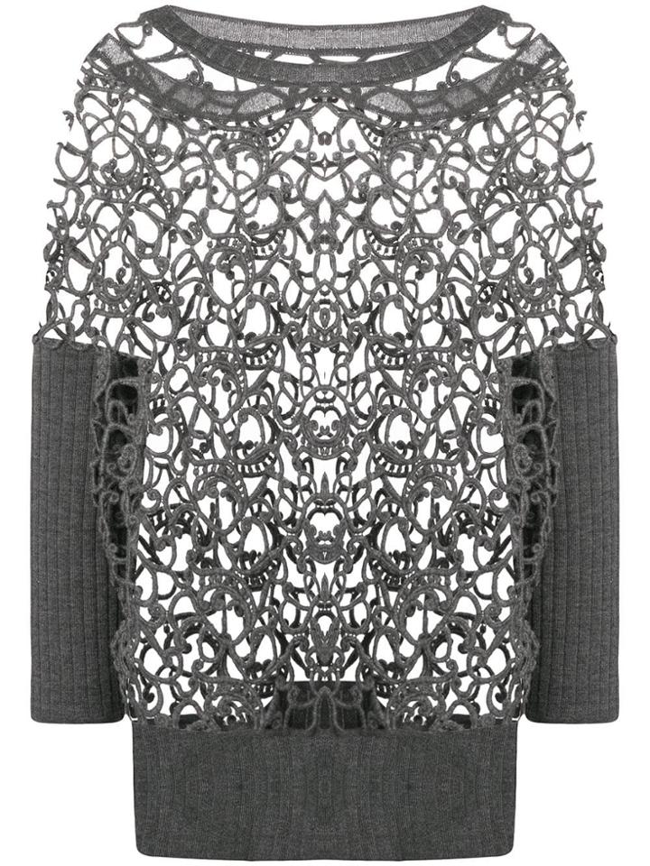 A.n.g.e.l.o. Vintage Cult 1980's Knitted Top - Grey