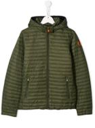 Save The Duck Kids Padded Hooded Jacket - Green