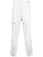 Maison Margiela Zippered Grid Parachute Trousers - White