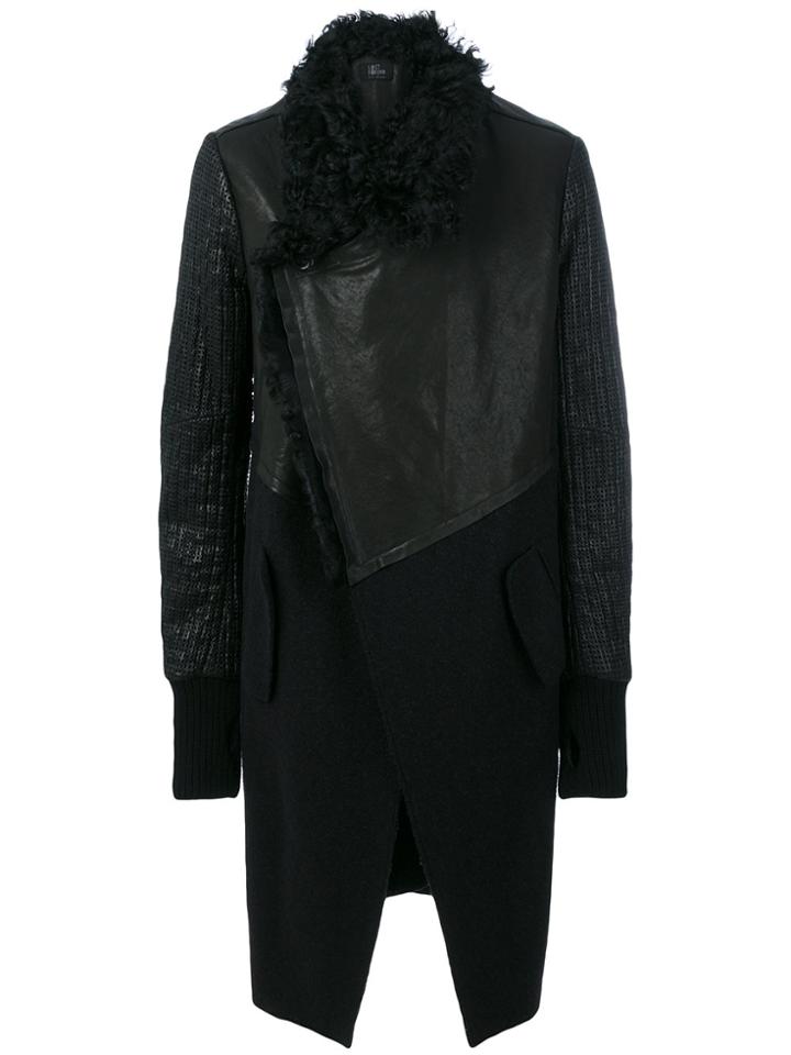 Lost & Found Ria Dunn Shearling Lined Coat - Black