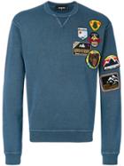 Dsquared2 Patch Embroidered Sweatshirt - Blue