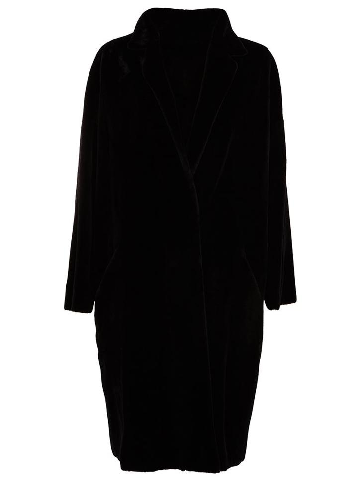 32 Paradis Sprung Frères High Neck Fur Coat, Women's, Size: Medium, Black, Mink Fur