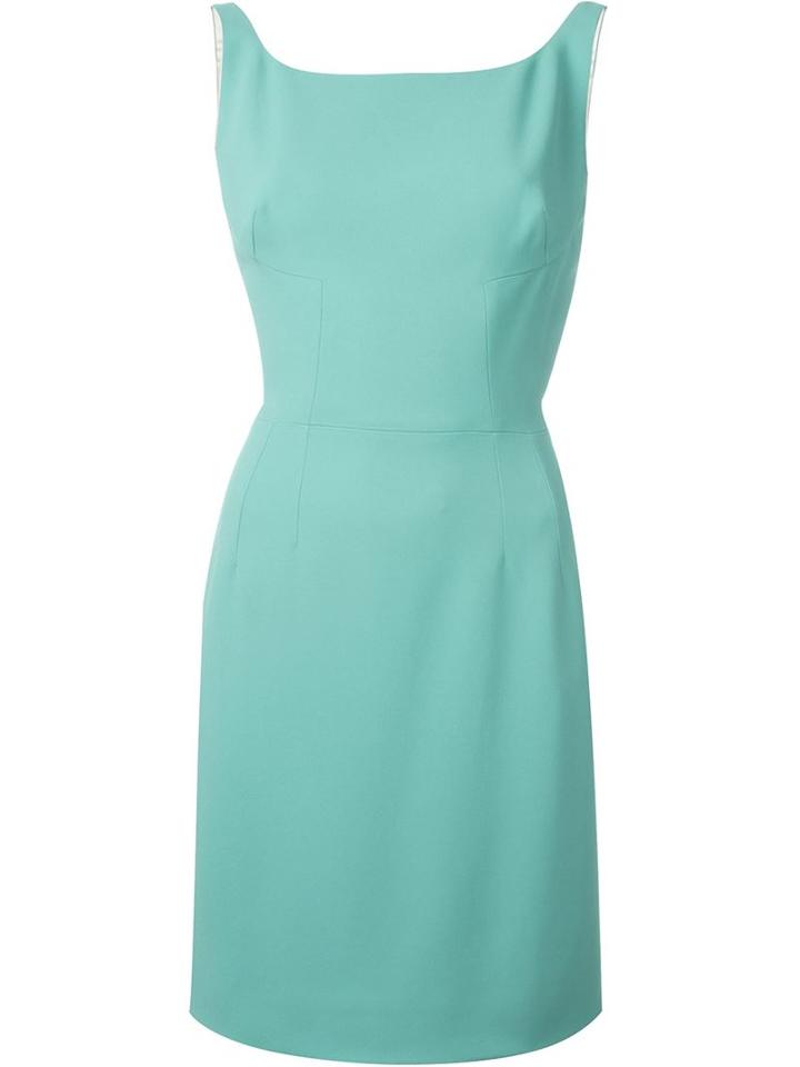 Dolce & Gabbana Fitted Dress, Women's, Size: 40, Blue, Spandex/elastane/silk/acetate/viscose