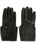 Gala Fringed Gloves, Women's, Size: 8, Black, Silk/leather