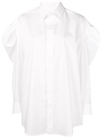 Melampo Oversized Sleeve Shirt - White