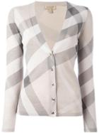 Burberry House Check Cardigan, Women's, Size: Small, Nude/neutrals, Merino/cashmere