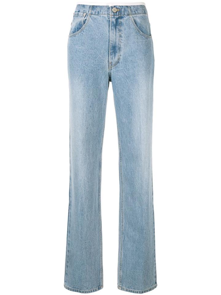 We11done Straight Cut Jeans - Blue