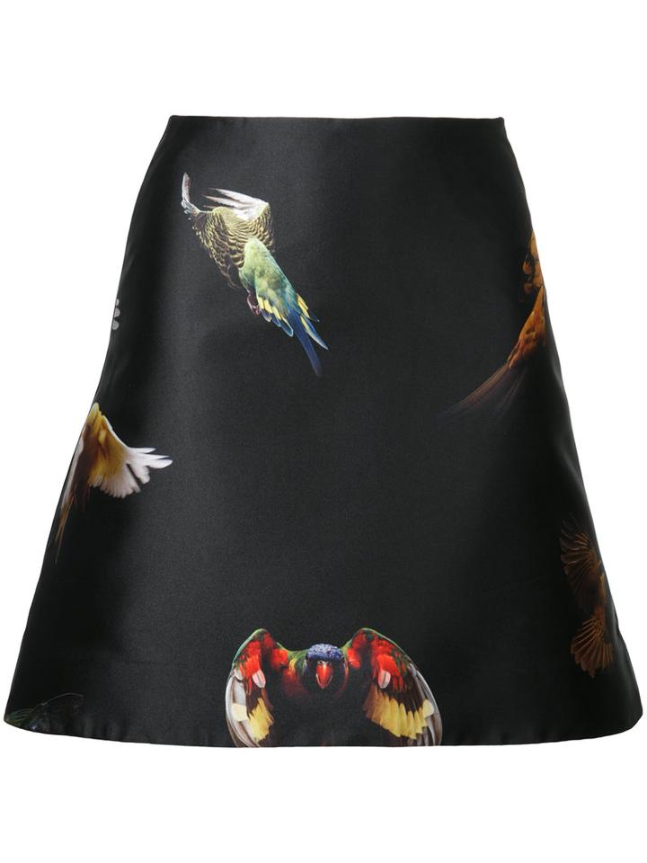 Romance Was Born 'budgie' Skirt, Women's, Size: 10, Black, Silk/polyester/cotton/nylon