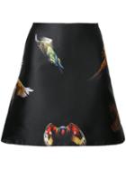 Romance Was Born 'budgie' Skirt, Women's, Size: 10, Black, Silk/polyester/cotton/nylon