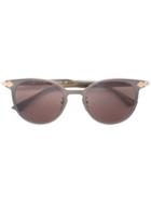 Gucci Eyewear Round Frame Titanium Sunglasses, Men's, Size: 49, Grey, Acetate/titanium