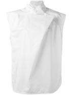 Marni - Asymmetric Mandarin Collar Blouse - Women - Cotton - 40, White, Cotton