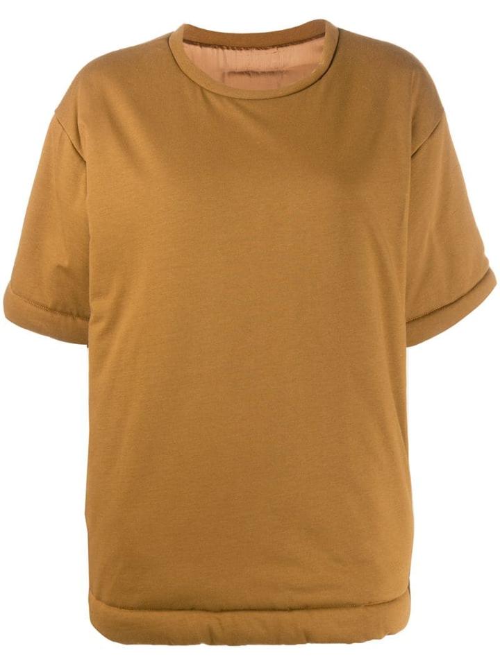Mm6 Maison Margiela Oversized Padded Shirt - Brown