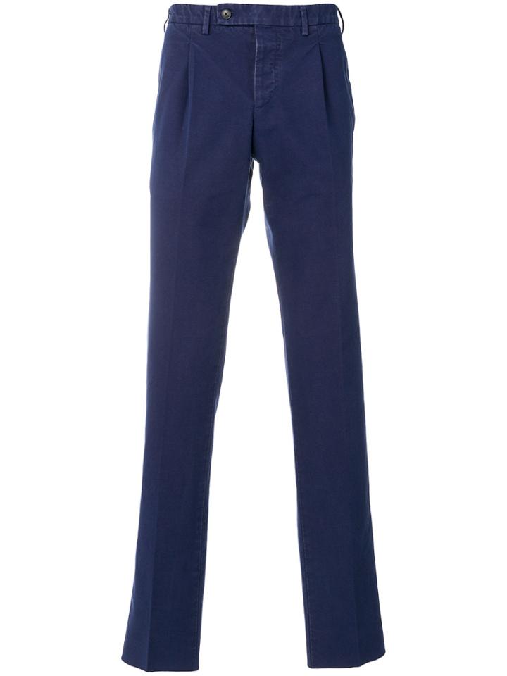 Gabriele Pasini Creased Straight Leg Trousers - Blue