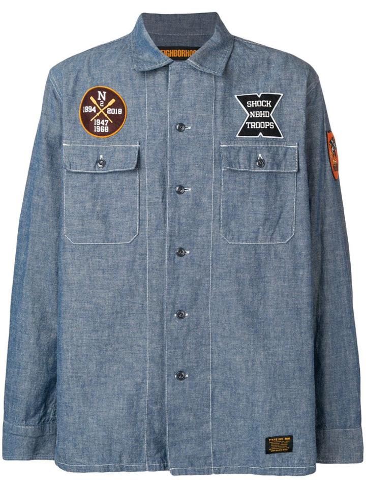 Neighborhood Patch Denim Shirt - Blue