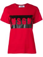 Msgm Box Logo T-shirt - Red