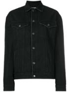 Filles A Papa California Denim Jacket, Women's, Size: 1, Black, Cotton/swarovski Crystal