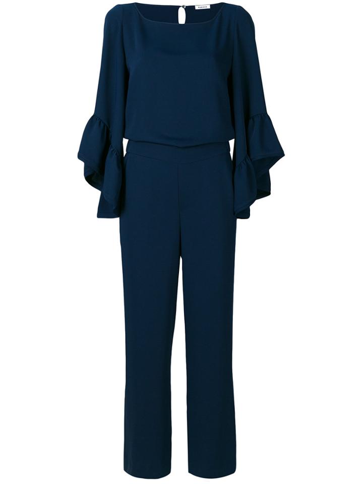 P.a.r.o.s.h. Ruffle Trim Jumpsuit - Blue