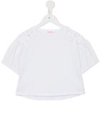 Familiar Floral Apliqué T-shirt, Girl's, Size: 7 Yrs, White