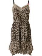 Twin-set Leopard Print Slip Dress - Brown