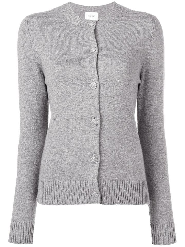 Barrie Crew Neck Cardigan - Grey