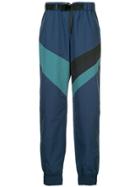 Facetasm Contrast Stripe Track Pants - Blue