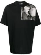 Raf Simons X Fred Perry Shoulder Print T-shirt - Black