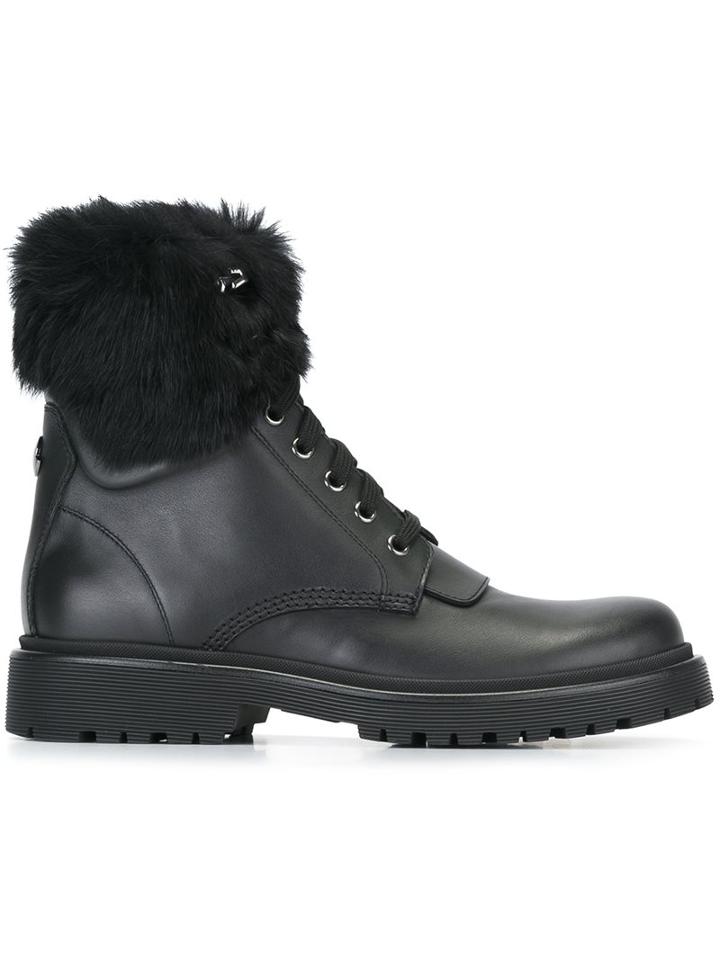 Moncler Fur-detailed Boots