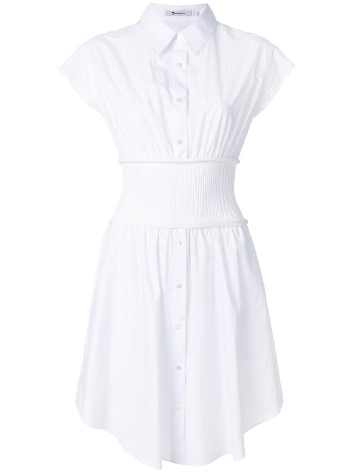 Alexander Wang Shirt Dress With Elasticated Waistband - White