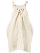 Stella Mccartney - Crochet Sleeveless Top - Women - Linen/flax - 36, Women's, Nude/neutrals, Linen/flax