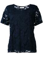 D.exterior Embroidered Blouse - Blue