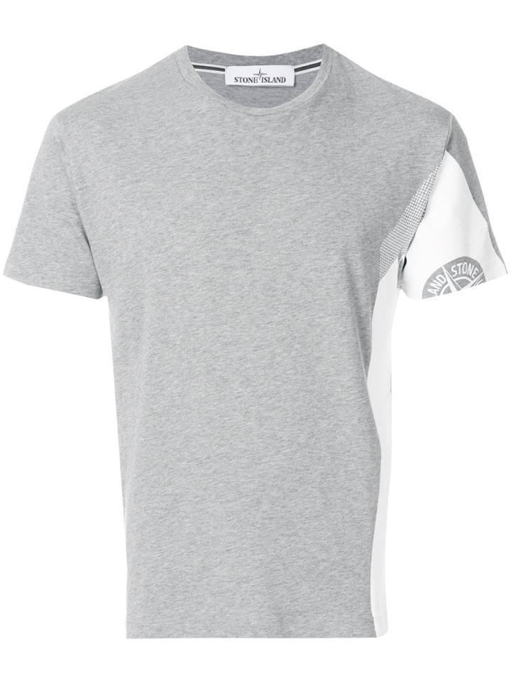 Stone Island Printed Logo T-shirt - Grey