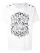Pierre Balmain Button Detail T-shirt, Men's, Size: 50, White, Cotton