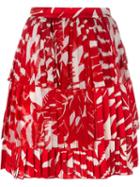 Ermanno Scervino Palm Print Pleated Skirt