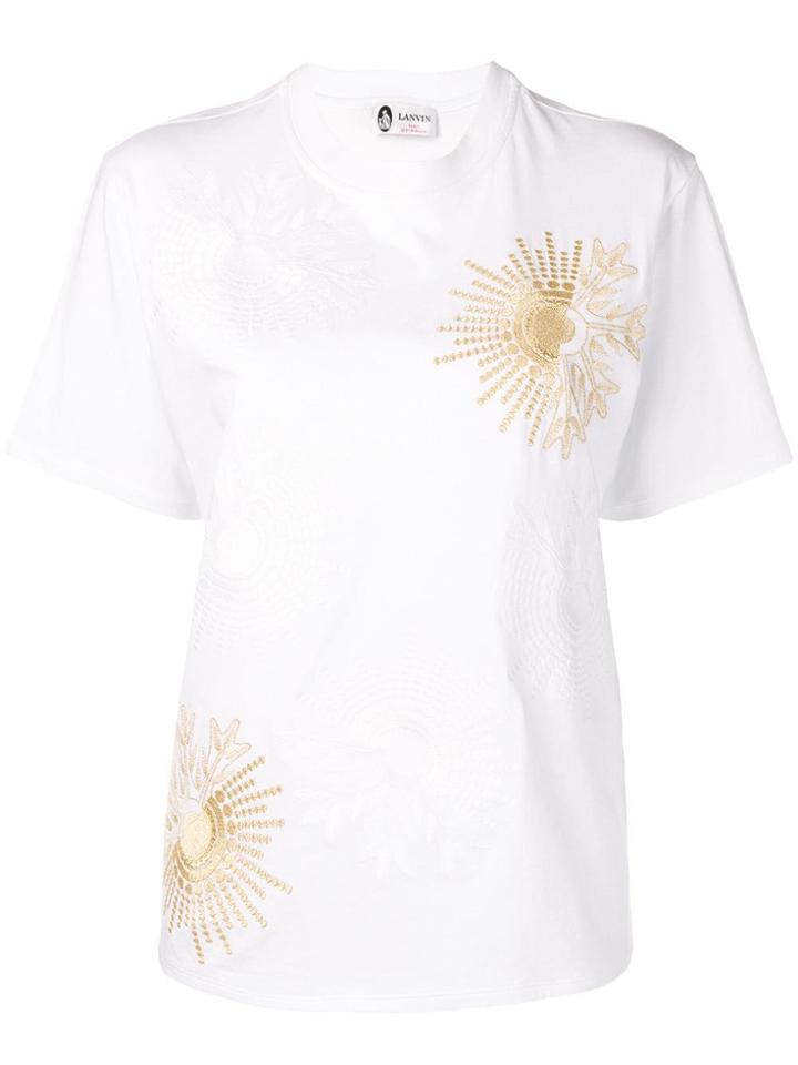 Lanvin Embroidered Detail T-shirt - White